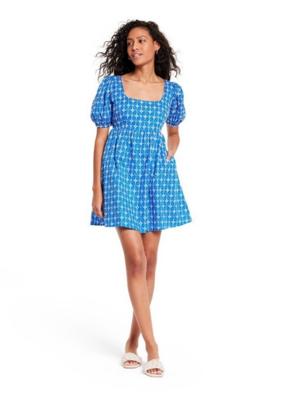 Rhode x Target blue eyelet dress